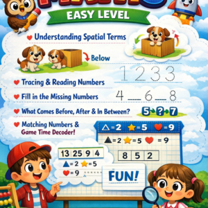 Grade 1 Maths Worksheet – Easy Level