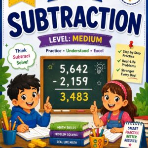 Grade 3 Maths Subtraction – Medium Level