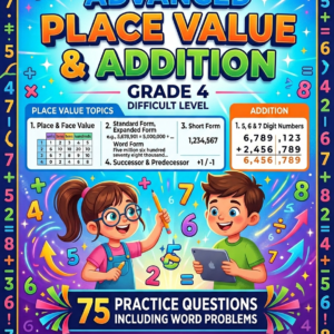 Grade 4 Math 75 on 75 Worksheet – Medium Level